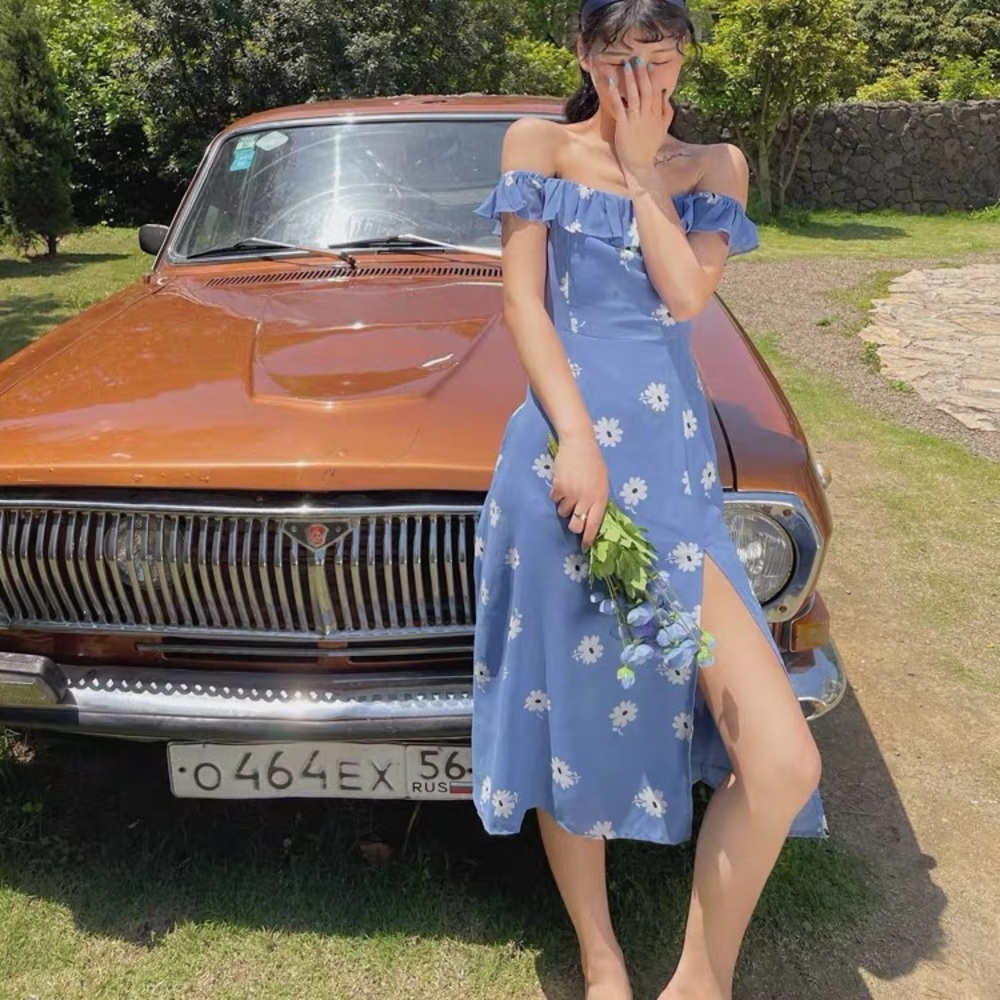 Blue vacation dress